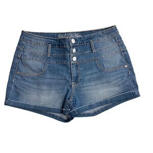 US POLO ASSN women’s ( Juniors) Light Wash Distressed scuffed Shorts Size 11/12‎
